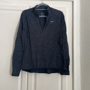 Nike DriFit 3/4 zip black pullover